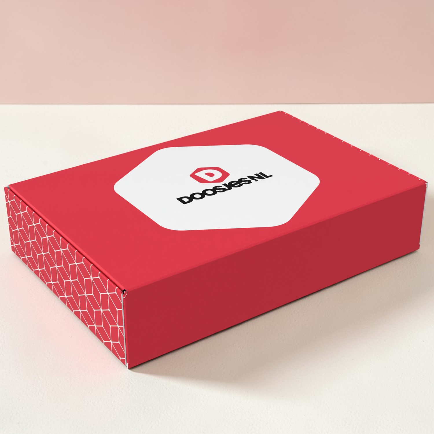 Klepdekseldoosje van wit vouwkarton