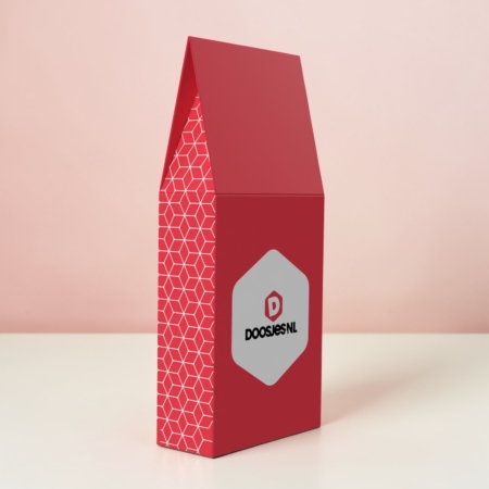 Bedrukt tasdoosje van vouwkarton
